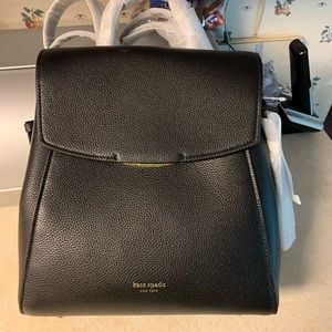 Black Leather Kate Spade Backpack